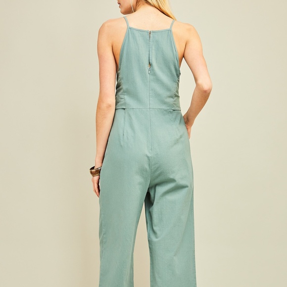 Sea Green Jumpsuit - Picture 3 of 6